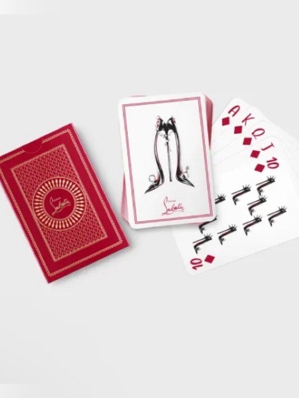 (1) CHRISTIAN LOUBOUTIN LIMITED EDITION PIECE OF ART PLAYING CARD Case Included